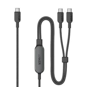 Anker 140W 2-in-1 USB-C to USB-C Charging Cable | Dual Device Fast Charge