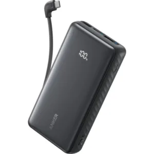 Anker Zolo Power Bank 20000mAh 22.5W Built-In USB-C Cable Black